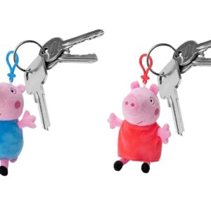 Peppa Pig Sleutelhanger Set - Peppa en George - 2 Stuks - 16 cm
