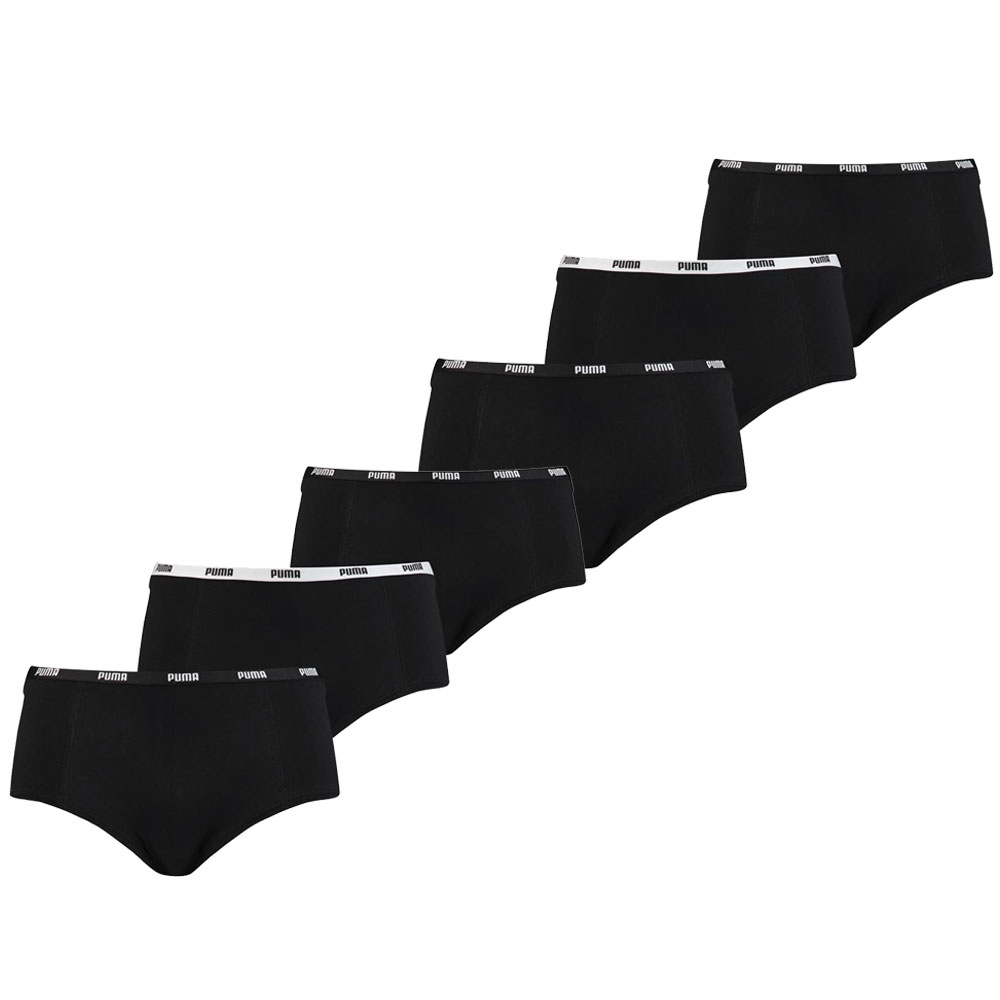 Puma Mini Short Dames Zwart 6-Pack -S