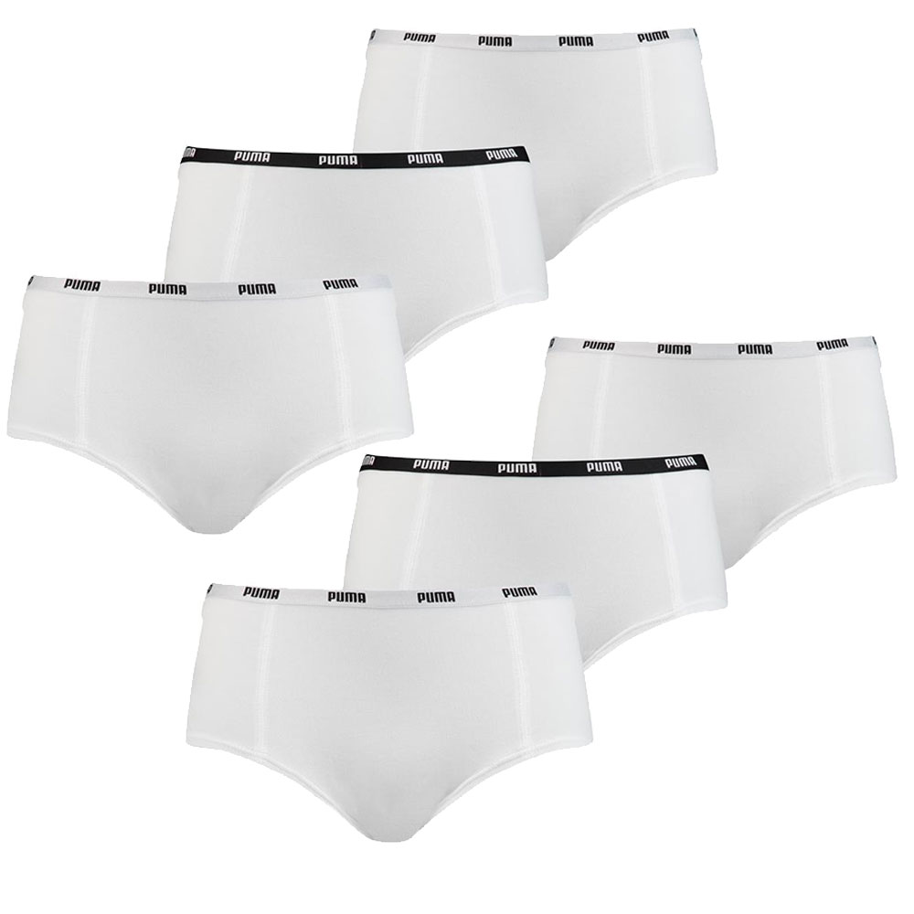 Puma Mini Short Dames Wit 6-Pack -S