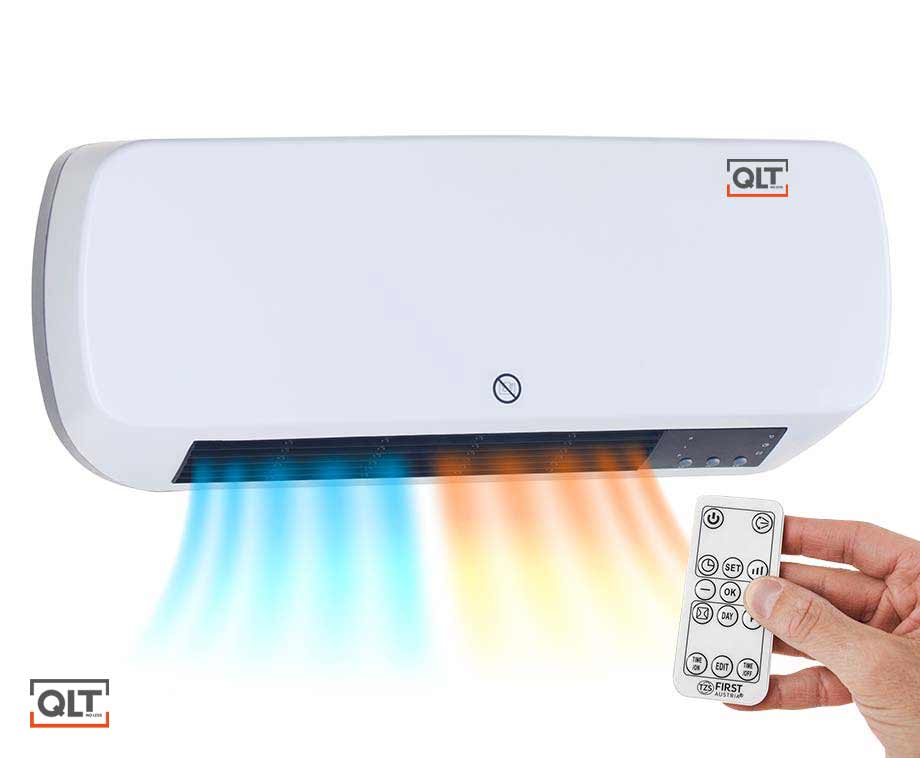 QLT 2-in-1 Energiezuinige Keramische Wandkachel 2000W Wit