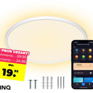 FlinQ Slimme Plafondlamp Warm Wit En RGB