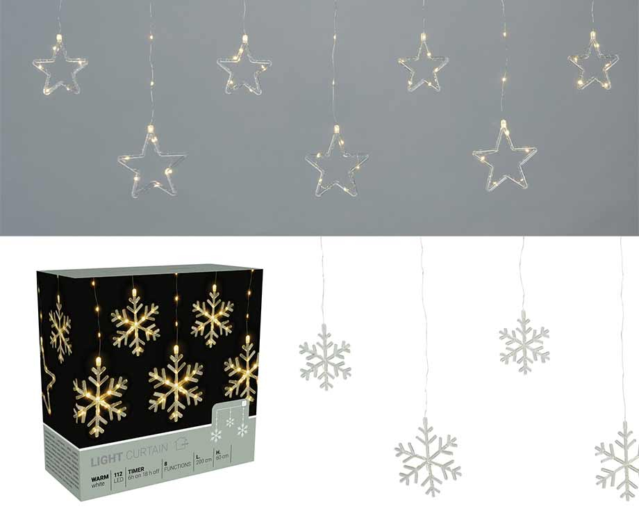 Kerst Lichtgordijn Warm Wit