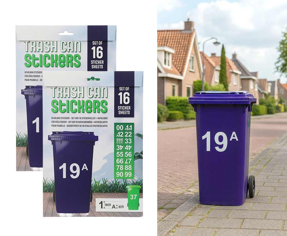 Stickervel Afvalbak Of Brievenbus 18 cm