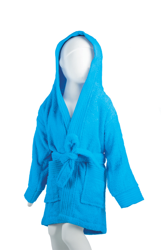 The One Kinder Badjas 340 gram Turquoise-152/164