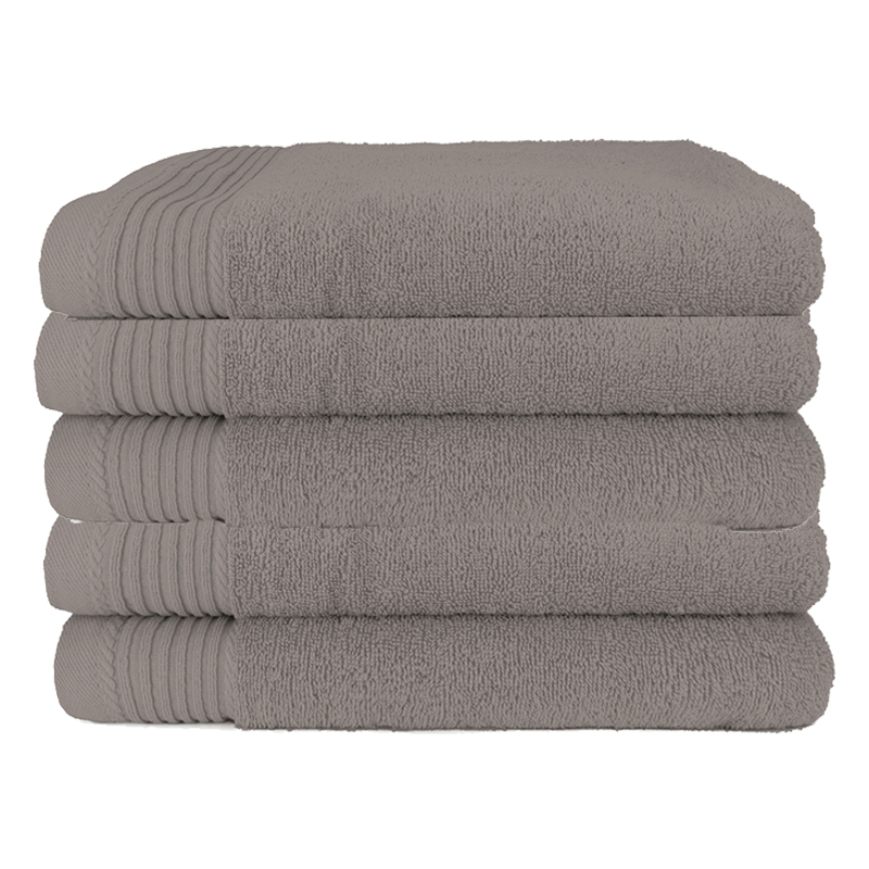 The One Badhanddoek Deluxe 70x140 550 gram Taupe (5 stuks)