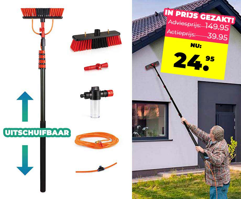 Telescopische Wasborstel