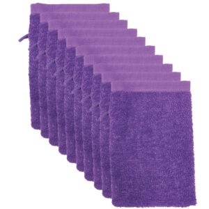 The One Washandjes Paars - 10 stuks