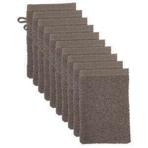 The One Washandjes Taupe - 10 stuks