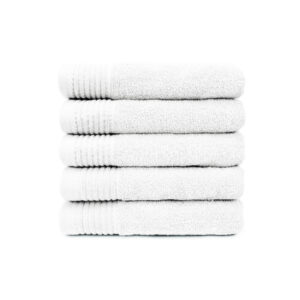 The One Badhanddoek Deluxe 70x140 550 gr Wit (5 stuks)