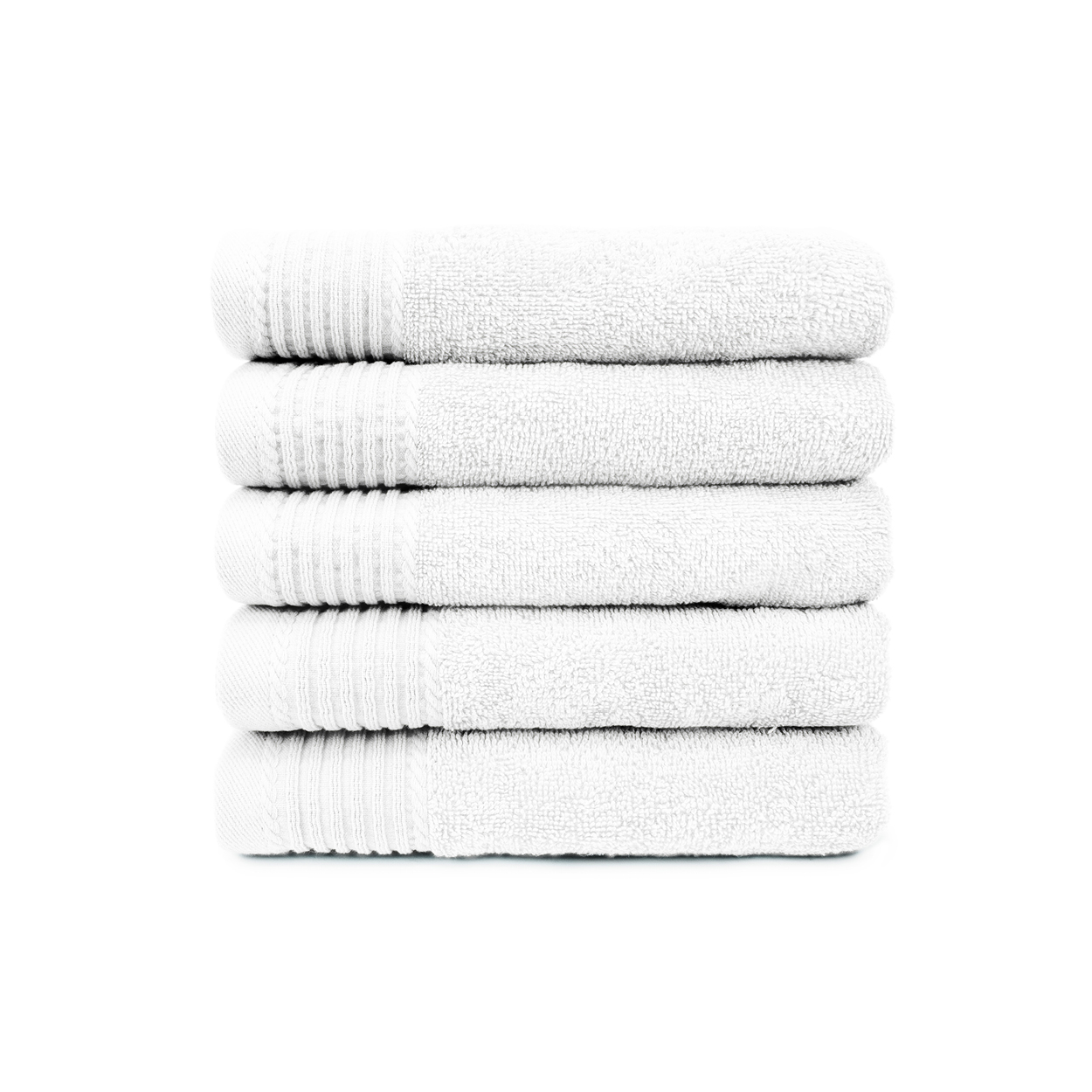 The One Badhanddoek Deluxe 70x140 550 gr Wit (5 stuks)