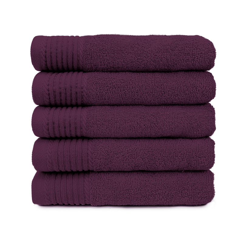 The One Handdoek Deluxe 50x100 550 gr Plum (5 stuks)