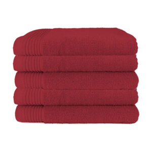 The One Handdoek Deluxe 50x100 550 gr Burgundy (5 stuks)