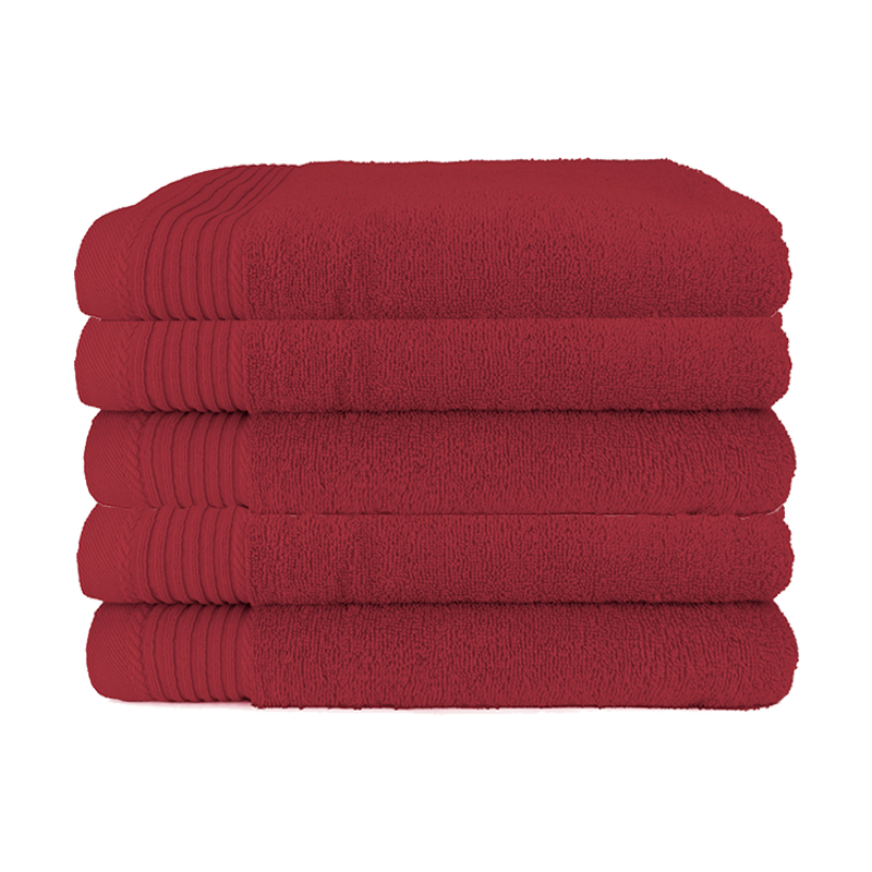 The One Handdoek Deluxe 50x100 550 gr Burgundy (5 stuks)
