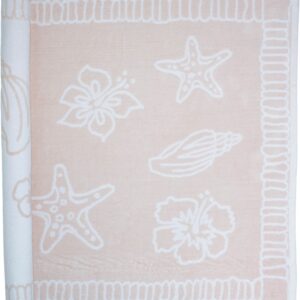 The One Towelling Strandhanddoek Hawaii 90 x 190cm Salmon / White