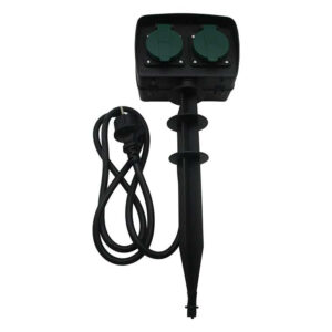 Tuincontactdoos Op Spies Met Timer 1,5 M
