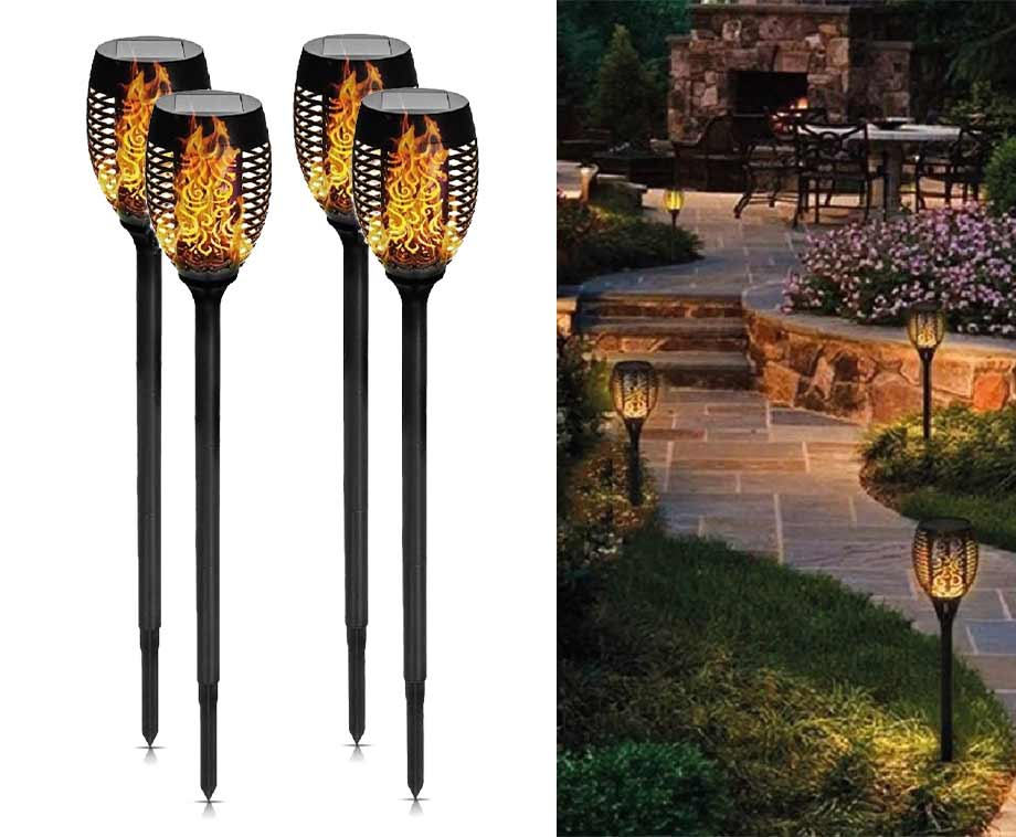 Tuinlamp Solar Fakkel XL Met Vlameffect