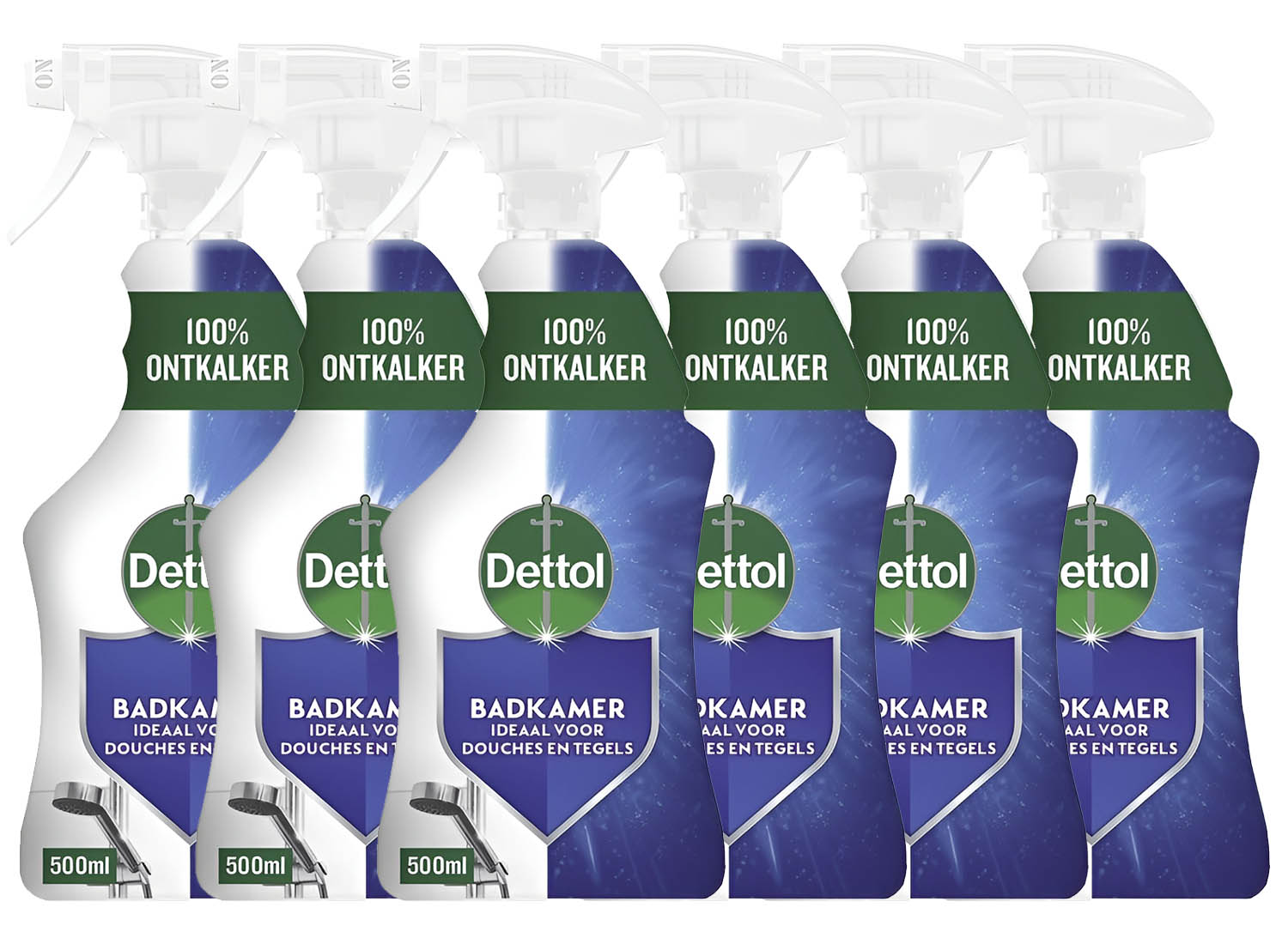 6x Dettol Allesreiniger Spray Power & Fresh - Badkamer - 500 ml