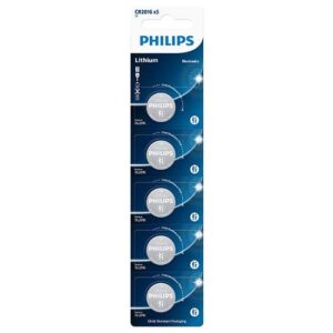 Philips CR2016 batterijen - 5 stuks