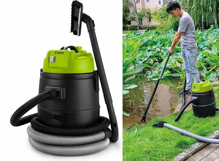 Teien 4-in-1 vijverstofzuiger met afvoer 1600W - 30 liter - Incl. accessoires ( 2de Kans Deal)