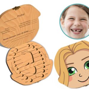Tandendoosje met naam - Rapunzel - Hout