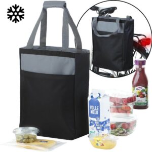Enkele Fietstas en Koeltas 18 Liter - 2 in 1 Boodschappentas - Zwart