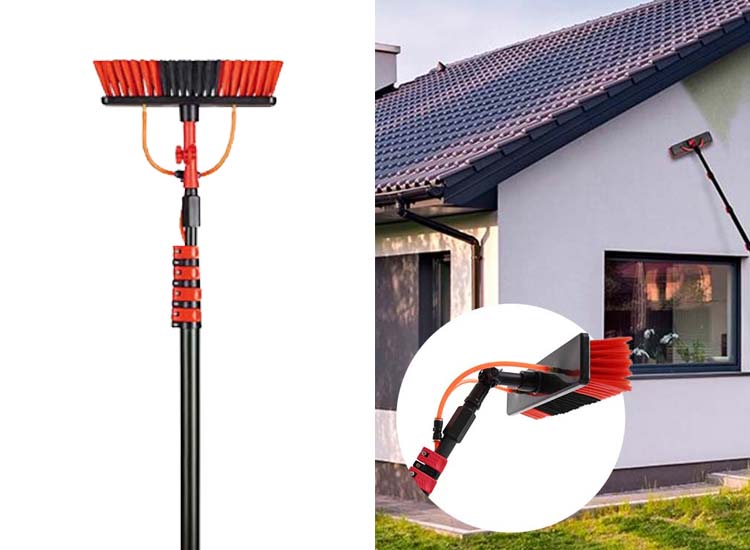 Shine Telescopische Wasborstel XXL - 7 Meter Lang Met Zeepdispenser