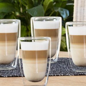 4 Hi Latte Macchiato glazen - dubbelwandige glazen - 400ml