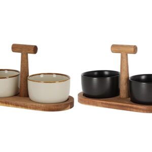 JENS Living Bits & Bites Bo Tapassset klein - Zwart, Beige