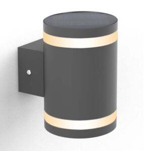 FlinQ Dusk - Solar Wandlamp - Solar Tuinverlichting - Bewegingssensor - Zwart