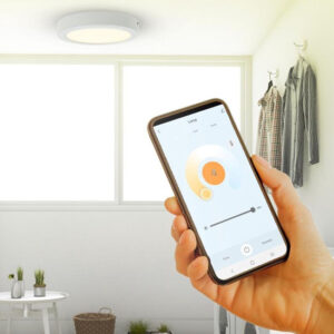 Qnect Slimme Plafondlamp - Wit - Ø17cm - Plafonnière - 12W