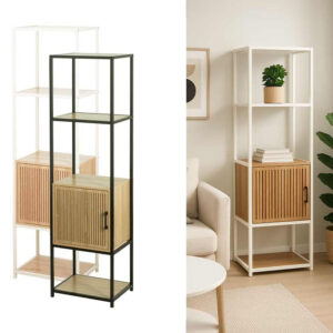 Wandkast Hout En Metaal