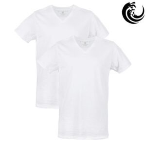 Vinnie-G Heren T-shirt V-hals Wit 2-pack-M