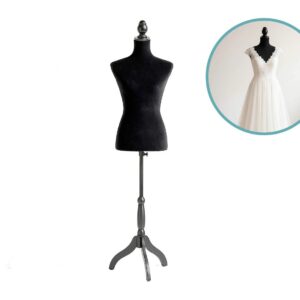 Lowander Dames Paspop - Etalagepop - Verstelbaar 134 tot 170 cm - Zwart