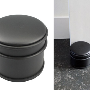 GS Deurstopper Zwart - 1,1kg - Voor Binnen en Buiten - Deurbuffer Ø9,5 x 8 cm