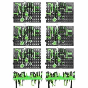 6x Profeco Gereedschapswand - 50x33 cm - Gereedschapsbord - incl. 2x Gereedschapshouder en 72x Gereedschapshaken