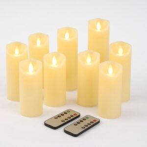 FlinQ LED Kaarsen met Bewegende Vlam - Set van 9 - Inclusief 2 Afstandsbedieningen