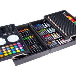 Artico 145-Delige Tekendoos/ Schilderset - in Houten Koffer