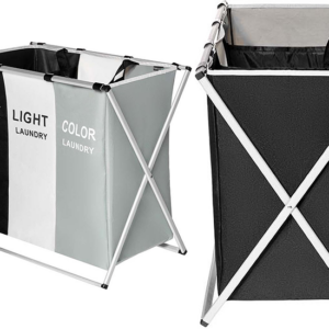 Lowander Wasmand 3 vakken - Wassorteerder 90 liter