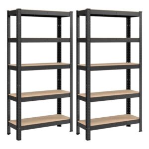 2 Profeco Stellingkasten - Zwart - 180 x 90 x 40 cm