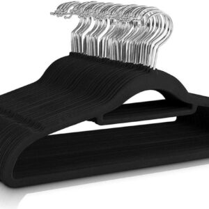 50 XEMM Suede Kledinghangers Met Broeklat