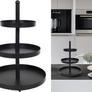 HIT Metalen Etagere - Serveertoren - 3 laags - 25 x 35 cm - Zwart