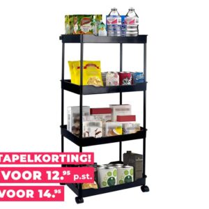Multifunctionele Organizer 4 Laags Op Wieltjes
