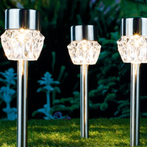 Solar Padverlichting - LED - 3 Stuks - Kristal