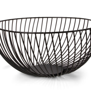 XEMM Design fruitmand - Draadmand - ∅25 x 12.5 cm - Zwart