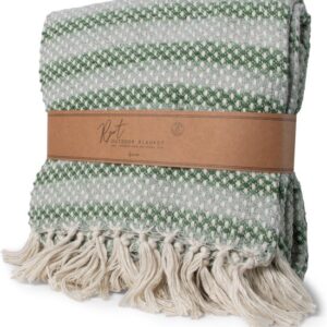 JENS Living Indoor - Plaid - Deken - RPET - Groen - 130 x 180 cm