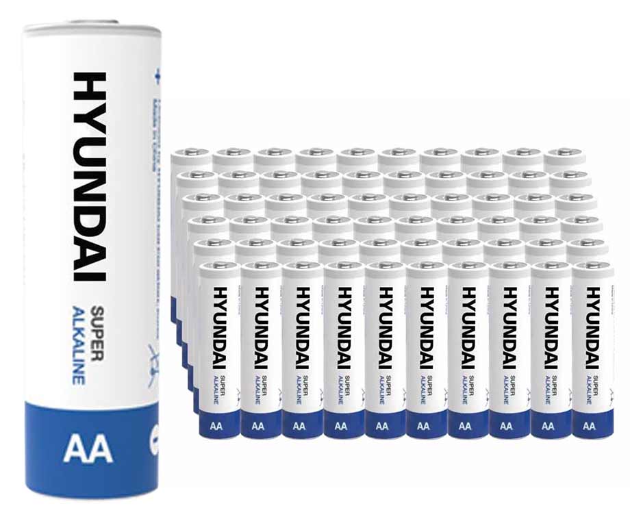 60-PACK Hyundai Super Alkaline Batterijen 60x AA