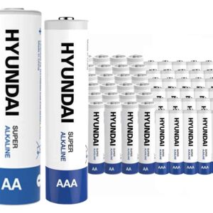 60-PACK Hyundai Super Alkaline Batterijen 30x AAA + 30x AA