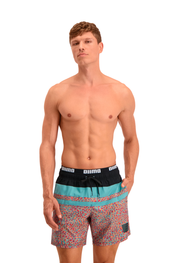 Puma Zwembroek Heritage Stripe Mid Pink Combo-S