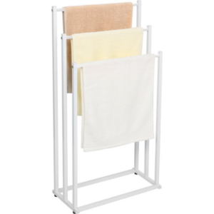 Niceey Handdoekrek Vrijstaand 3 Armen - Metaal - Wit - 86 cm