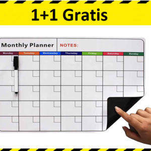 Lowander Familieplanner - Maandplanner Whiteboard 1+1 Gratis